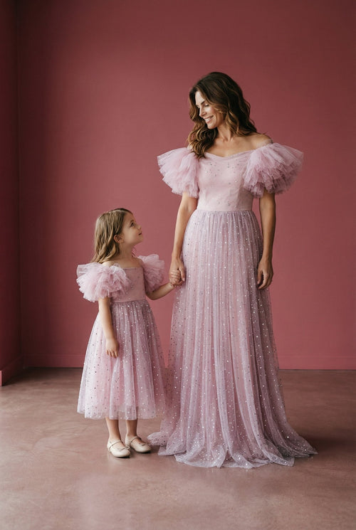 matching mum and daughter dresses Pink Dress for Mom and Daughter