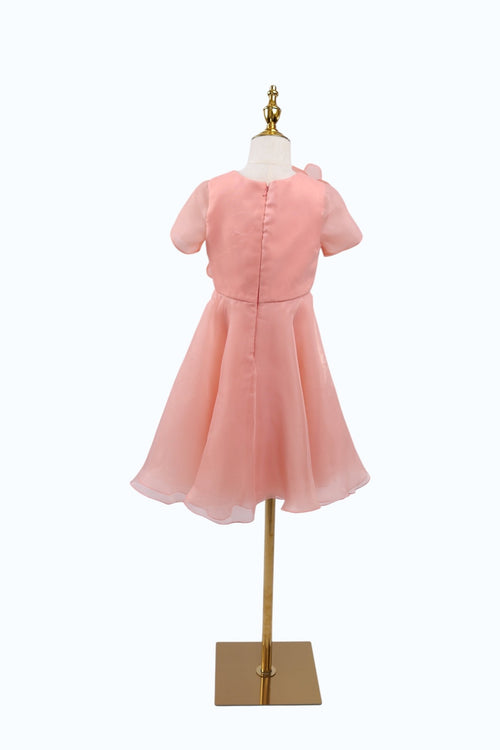 "Fleur" Girl Dress - Daughter's Dresses - ANEVAN-elegant kids peach dress wedding 
