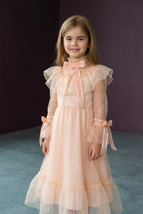 "Poudrée" Girl Dress - Daughter's Dresses - ANEVAN